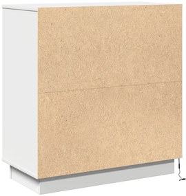 Criado-mudo vidaXL com LED Branco 71x34,5x75 cm Madeira de engenharia
