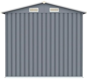 Abrigo de jardim 205x129x183 cm aço galvanizado cinzento