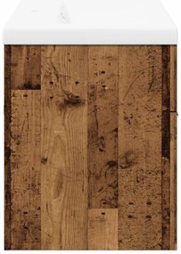 2 pcs conj. móveis casa banho derivados madeira madeira velha