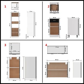 8 pcs conjunto armários de cozinha contraplacado preto