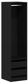 Guarda-Roupa - Carvalho Preto, 50 x 50 x 200 cm, Feito de Madeira de E