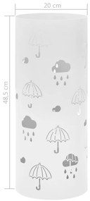 Suporte para guarda-chuvas em aço branco