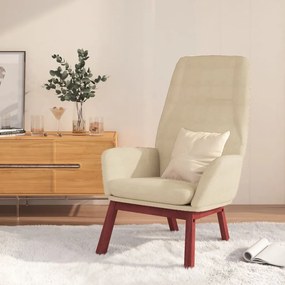 vidaXL Cadeira de descanso tecido cor creme