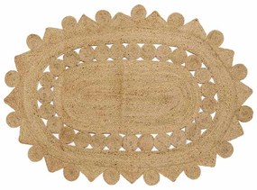 vidaXL Tapete Castanho 100 x 152 cm Juta