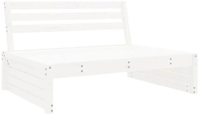 6 pcs conjunto lounge de jardim pinho maciço branco