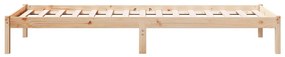 Cama extra longa sem colchão 80x220 cm madeira de pinho maciça