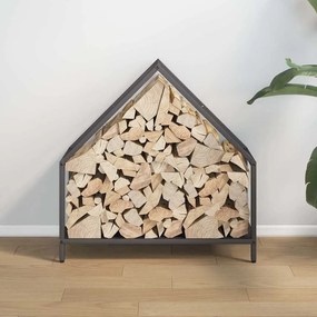Suporte para lenha 60x25x60 cm aço laminado a frio preto