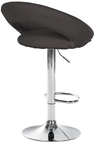 Conjunto de 2 bancos de bar Olinda em tecido e com estrutura cromada 52 x 77-97 x 47 cm Cinzento escuro