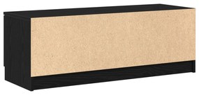 Armário para TV vidaXL Preto Carvalho 102x35x36,5 cm Madeira Engineere
