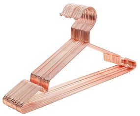 SONGMICS Pacote com 20 cabides, cabides para ternos que economizam espaço, resistentes à ferrugem, cromados, 42 cm, ouro rosa CRI44R20