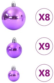 Enfeites de Natal 100 pcs Ø3/4/6 cm lilás