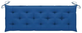 Banco de jardim empilhável c/ almofadão 159 cm teca maciça