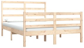Estrutura de cama pequena casal 120x190 cm pinho maciço