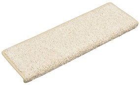 Tapetes de escadas 10 pcs 65x21x4 cm branco