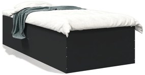 Estrutura de cama 90x190 cm derivados de madeira preto