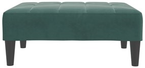 Apoio de pés 77x55x31 cm veludo verde-escuro
