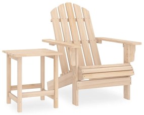 vidaXL Cadeira de jardim Adirondack com mesa madeira de abeto