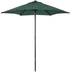 Chapéu de Sol de Jardim Ø2x2 m Chapéu de Sol com Mastro de Alumínio Ma