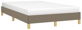 Estrutura de cama sem colchão 120x190cm tecido cinzento