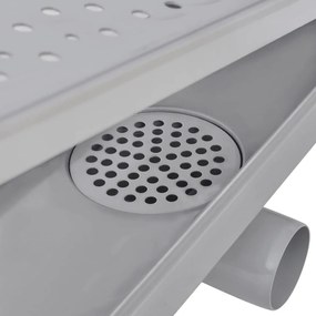 Dreno de chuveiro linear 2 pcs bolhas 630x140 mm aço inoxidável