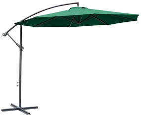 Chapéu de Sol de Jardim Inclinável Chapéu de Sol Excêntrico a Manivela