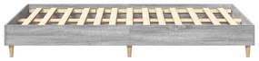 Estrutura de cama sem colchão 140x190 cm cinzento sonoma