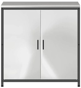 Armário de Armazenamento para Cozinha Prata 60 x 50 x 92 cm