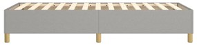 Estrutura de cama sem colchão 90x190 cm tecido cinzento-claro