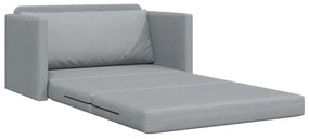 Sofá Cama de Chão 2-em-1 Cinza Claro 124x71x78 cm Tecido