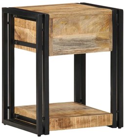 Mesa de cabeceira 40x35x50cm madeira de mangueira áspera maciça