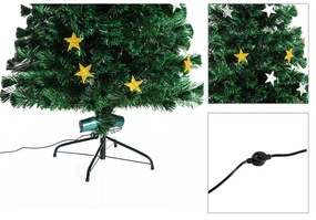 Árvore de Natal Verde Φ 80 x 180 cm Árvore de Fibra Óptica com 28 Luzes