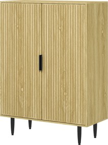Sapateira, Móvel para Calçado, 80 x 38 x 110 cm, Capacidade para 15 Pares, cor Carvalho
