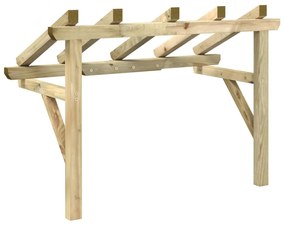 Toldo para porta 150x100x100 cm madeira de pinho maciça