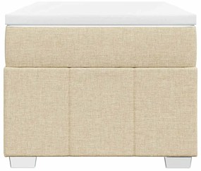 Cama com molas/colchão 100x200 cm tecido cor creme
