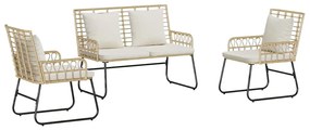 Conjunto de Jantar para Jardim 3 pcs Preto, Antracite