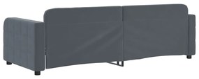 Sofá-cama 80x200 cm veludo cinzento-escuro