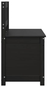 Banco 110x41x76,5 cm madeira de pinho maciça preto
