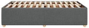 Estrutura de cama sem colchão cinza escuro 120x190 cm tecido