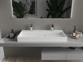 Mexen Ava lavatório de bancada em aglomerado 2/O 100 x 46 cm, branco - 23011002