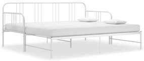 Estrutura sofá-cama de puxar 90x200 cm metal branco