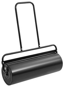 vidaXL Rolo para relvado de jardim 63 L ferro e aço preto
