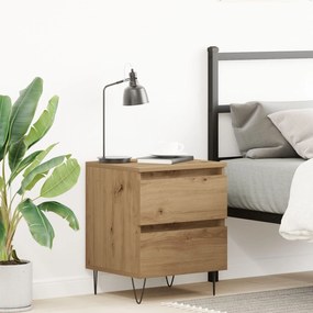 Cabeceira de Cama vidaXL Carvalho Artisan 40x35x50 cm Madeira de Engen