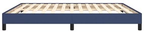 Estrutura de cama sem colchão 160x200 cm tecido azul