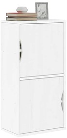 vidaXL Armário lateral ODDA branco 40x24x79 cm pinho de madeira maciça
