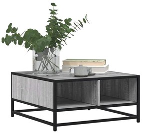 Mesa de centro derivados de madeira e metal cinzento sonoma