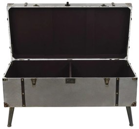 Mesa de centro em MDF e alumínio 102x51x47,5 cm