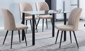 Cadeira Rory (pé metal | Acento estofado)