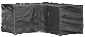 Capas p/ mobília jardim forma de L 2 pcs 12 ilhós 185x185x90 cm