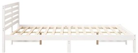 Estrutura da Cama com cabeceira Branco 160 x 220 cm