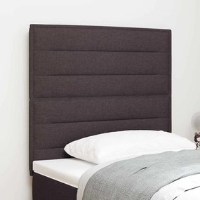 vidaXL Cabeceira Design Linhas Castanho 80 cm Tecido